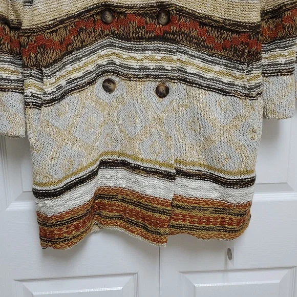 Free People Painted Desert Sweater Coat/Neutral - Picture 5 of 16